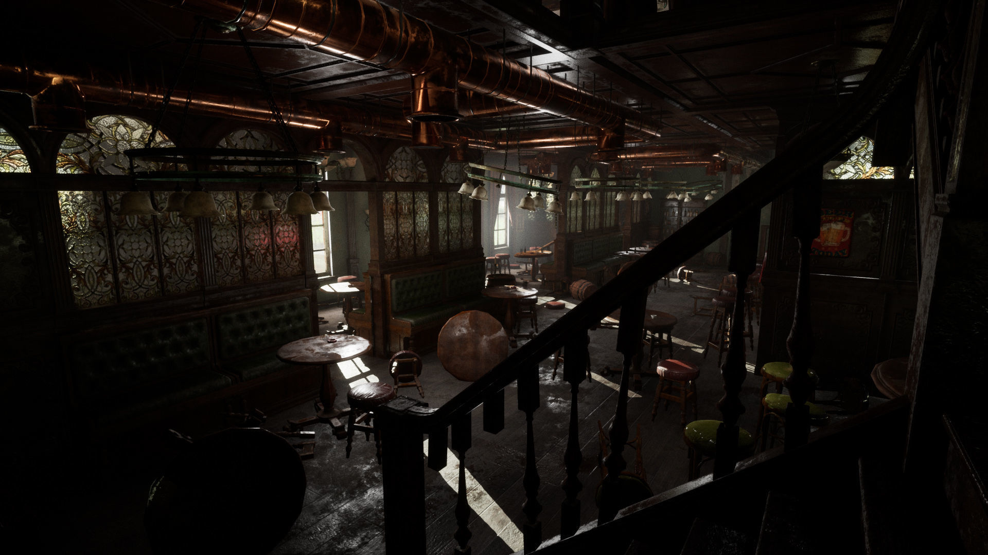 Abandoned Irish Pub Low-poly 3D model_18