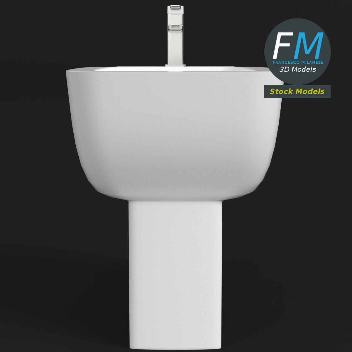 Bidet toilet 3D model_3