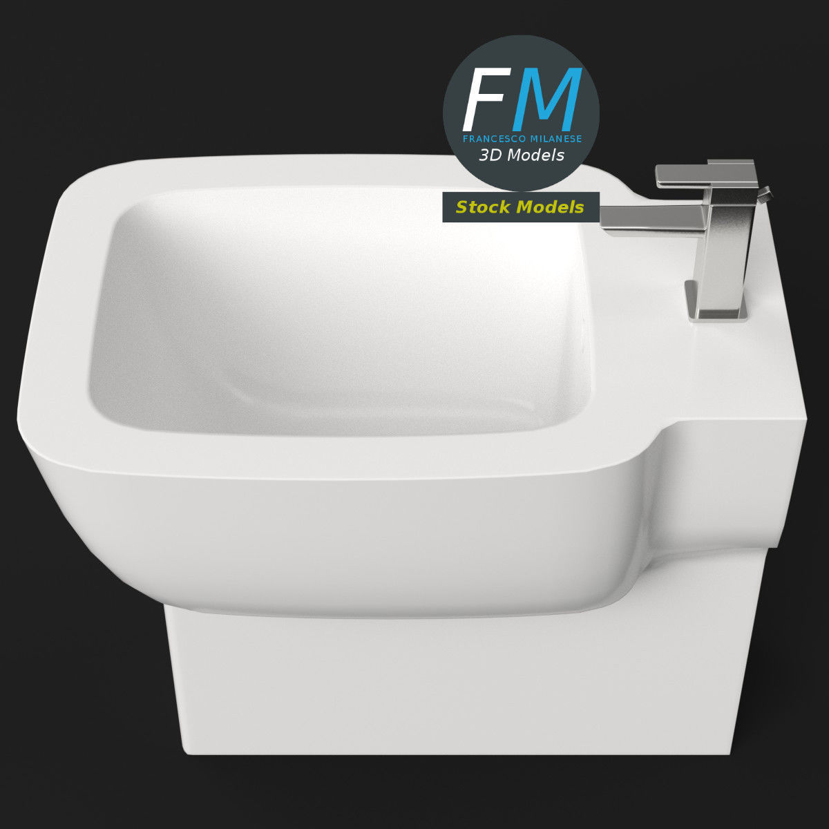 Bidet toilet 3D model_5