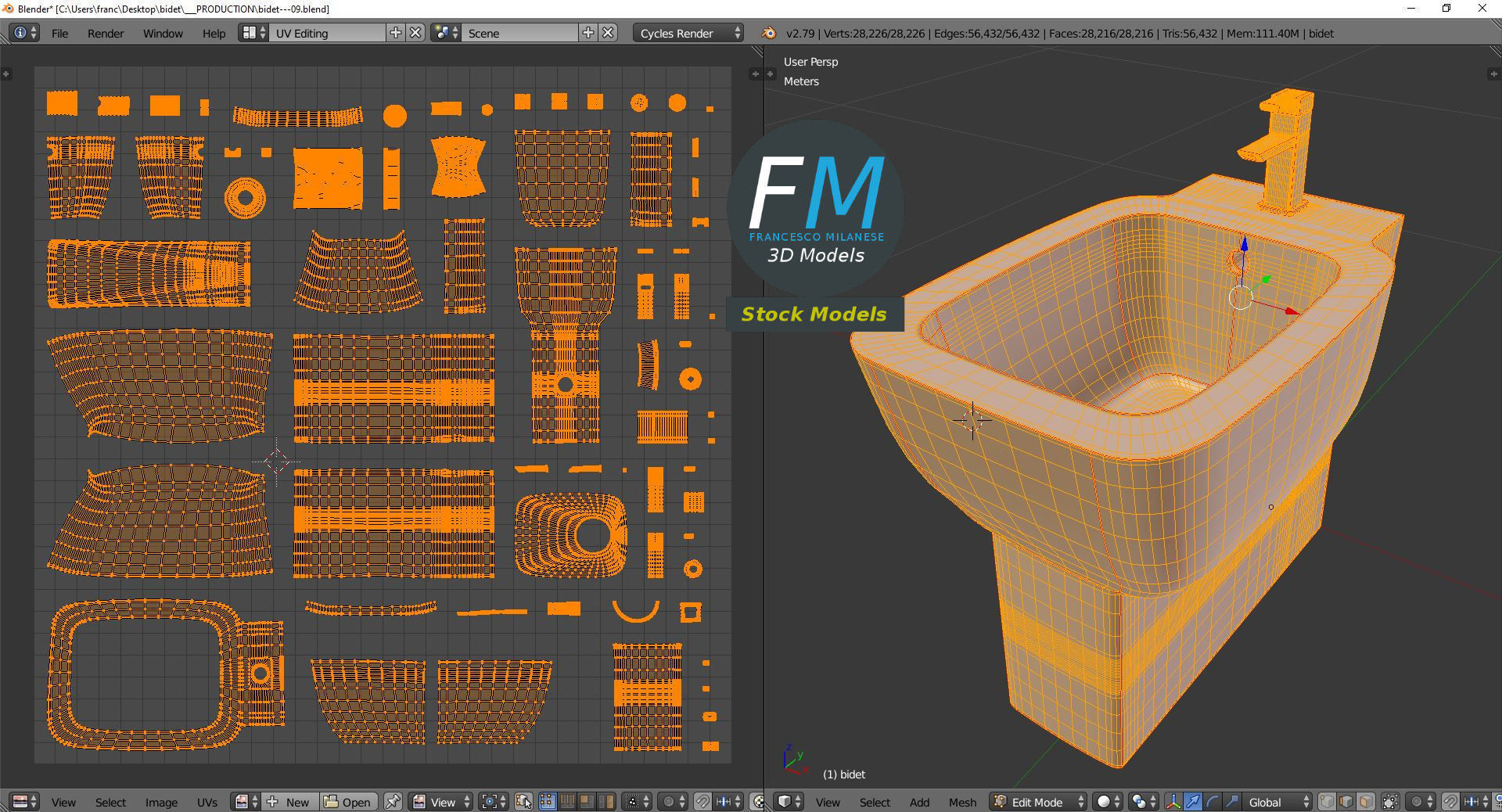 Bidet toilet 3D model_10