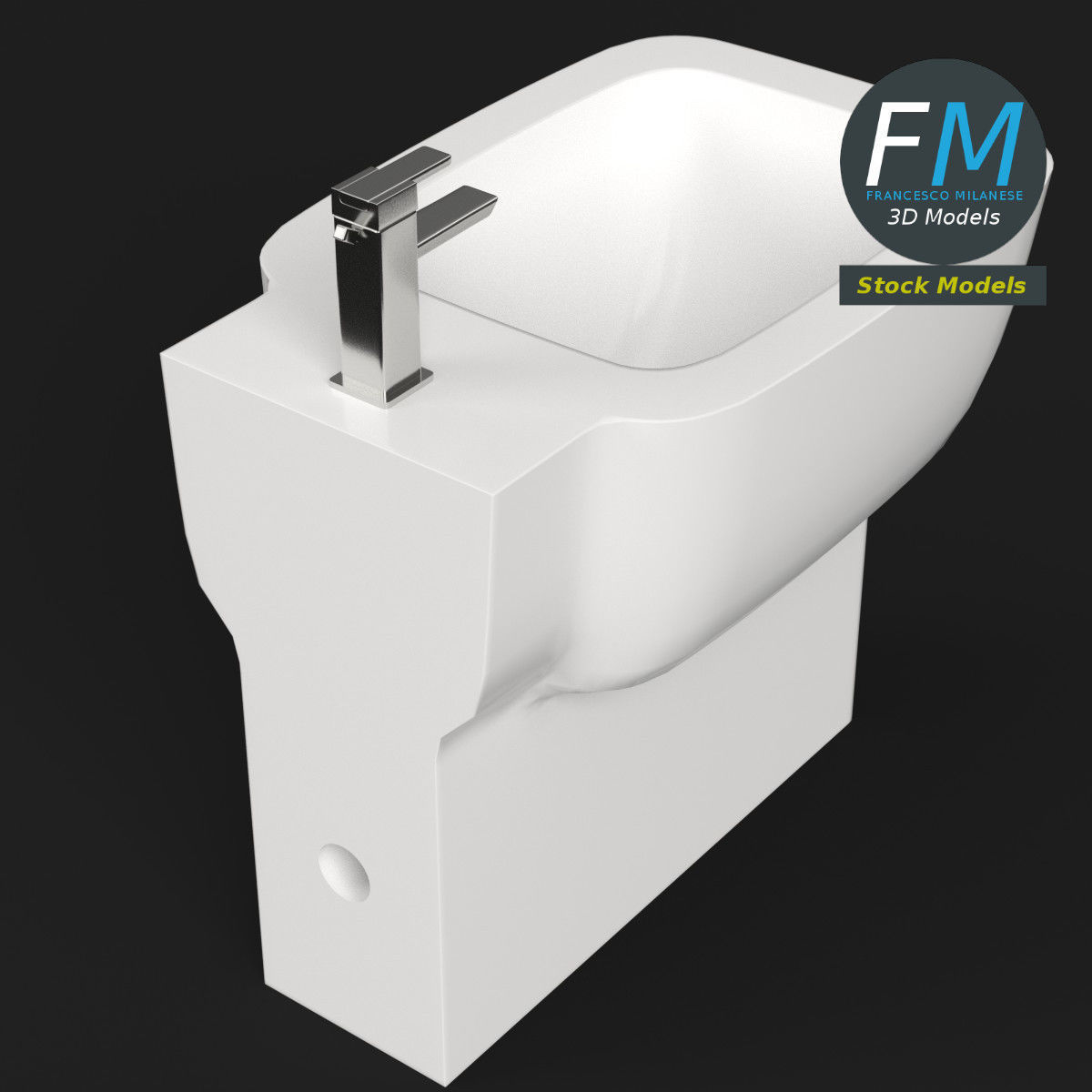 Bidet toilet 3D model_2