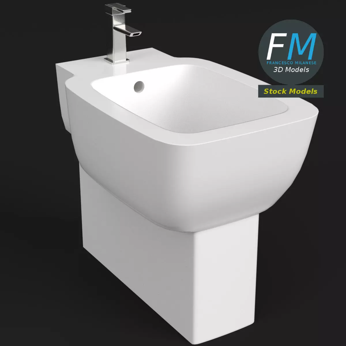 Bidet toilet 3D model_0