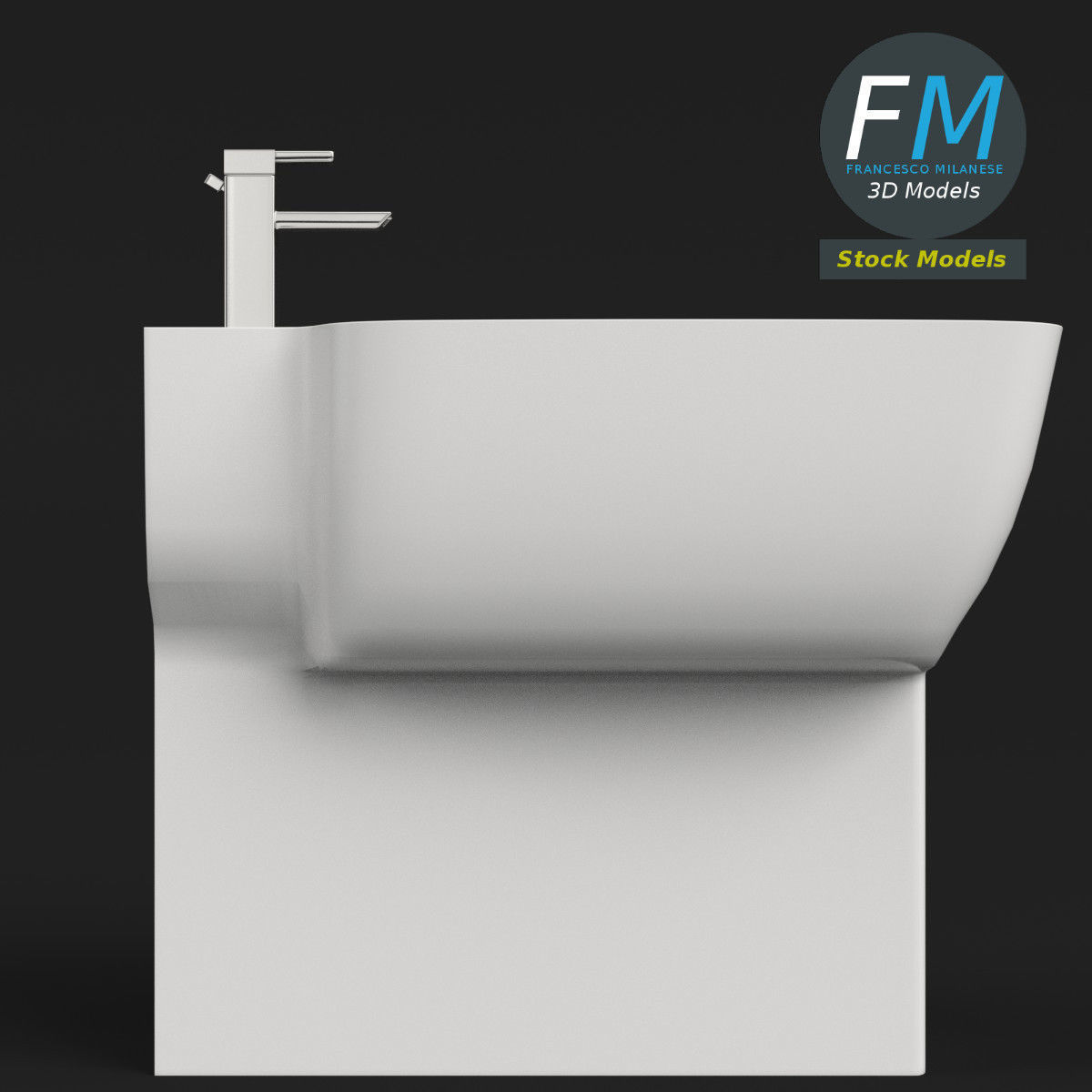 Bidet toilet 3D model_4