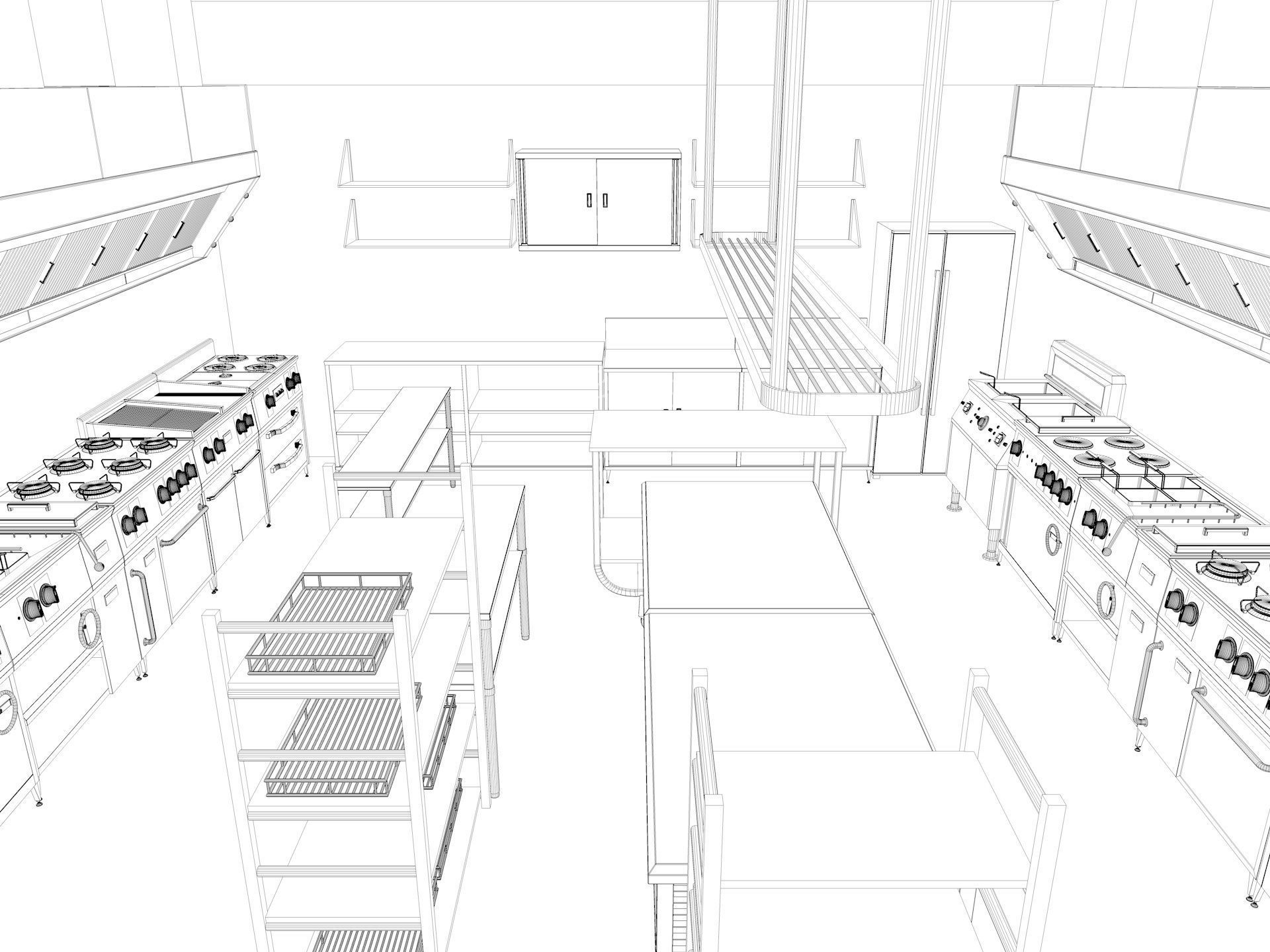 Commercial Kitchen 4 3D model_11