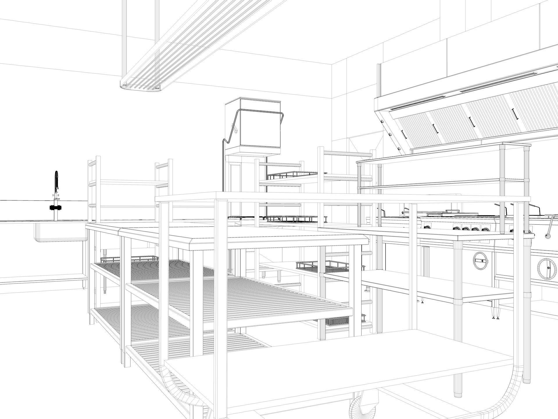 Commercial Kitchen 4 3D model_17