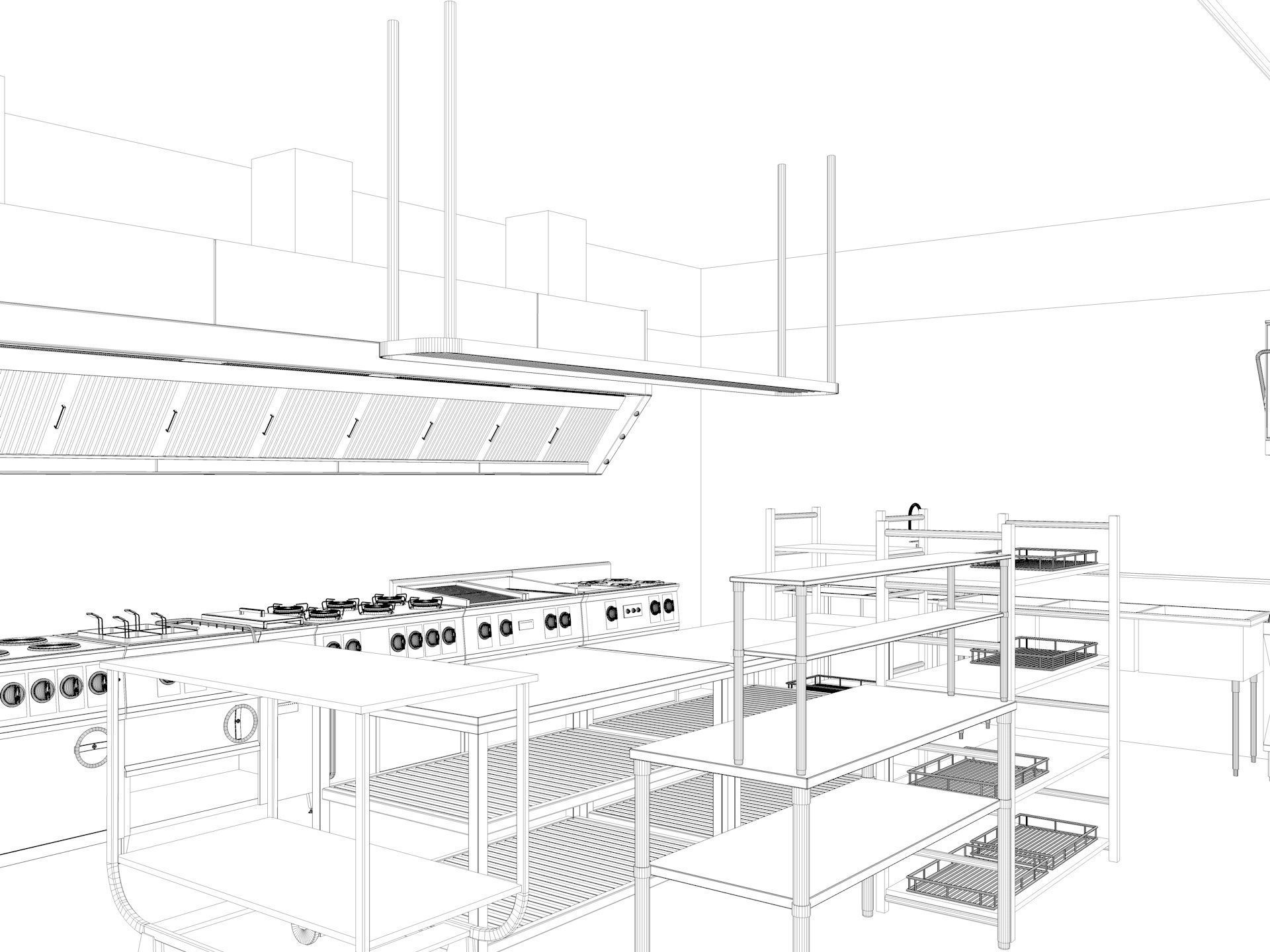 Commercial Kitchen 4 3D model_16