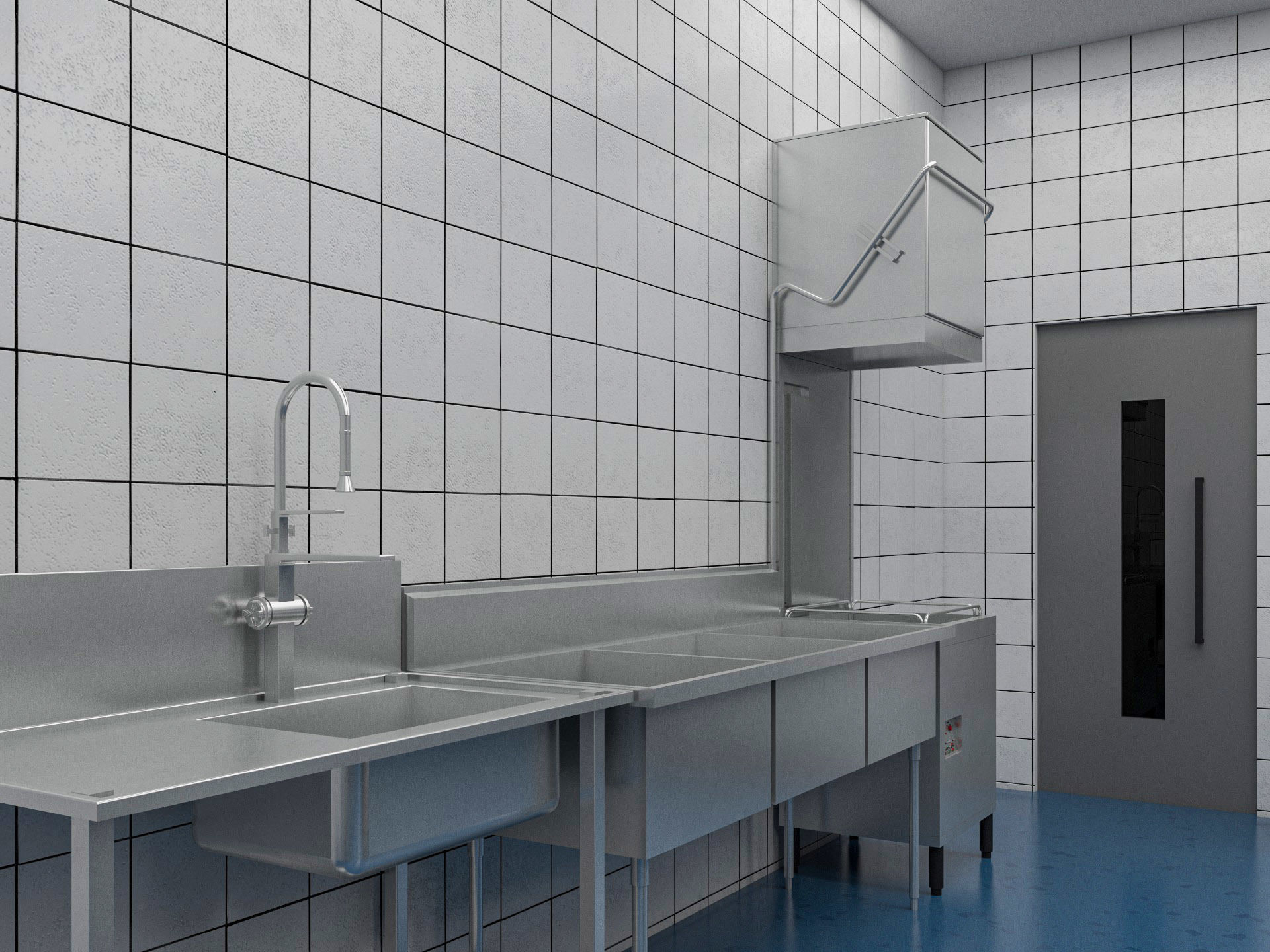Commercial Kitchen 4 3D model_9