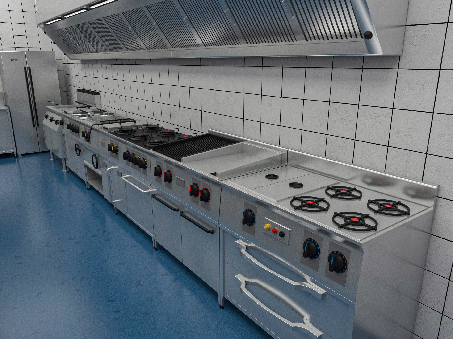 Commercial Kitchen 4 3D model_3
