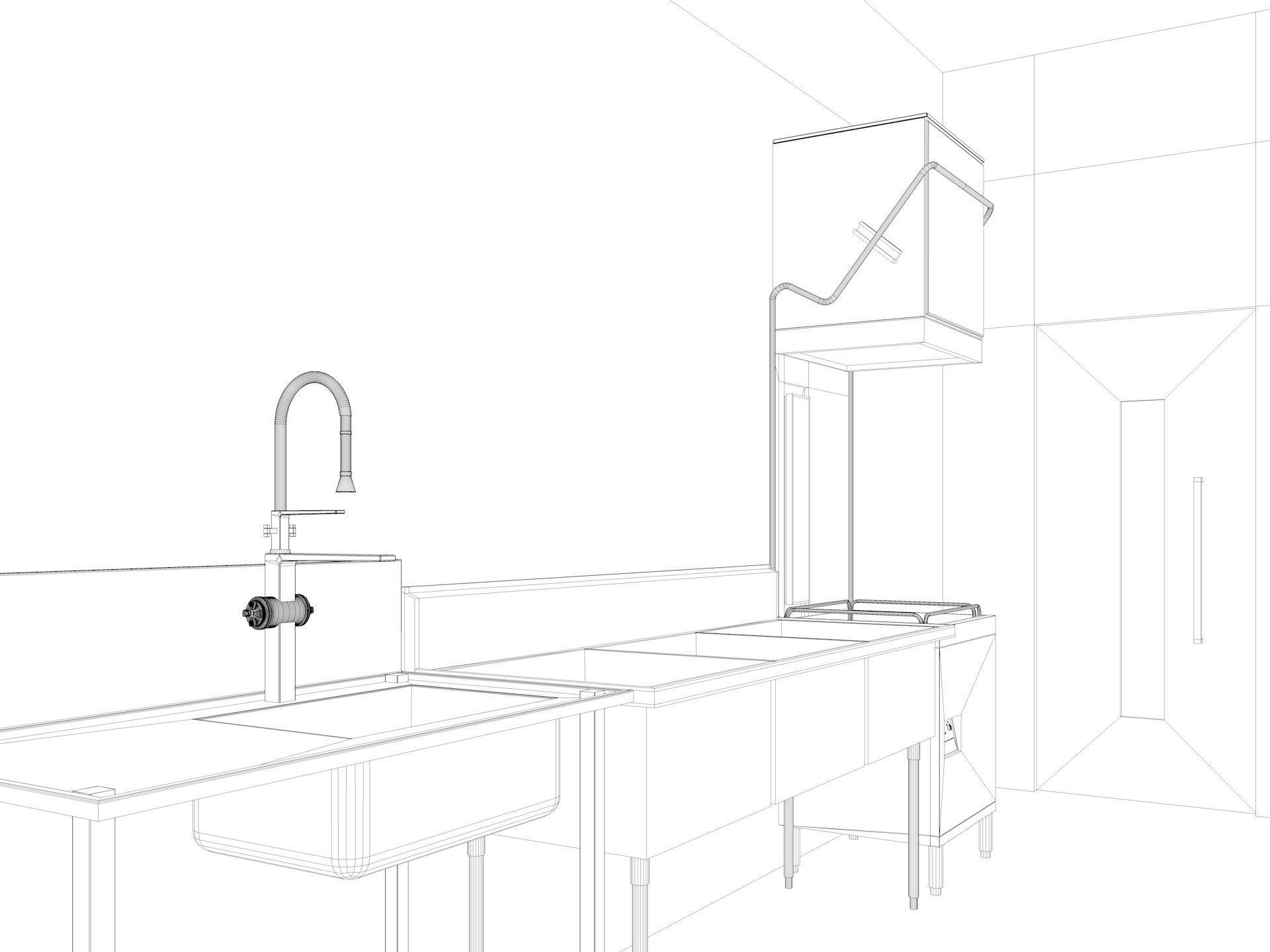 Commercial Kitchen 4 3D model_19