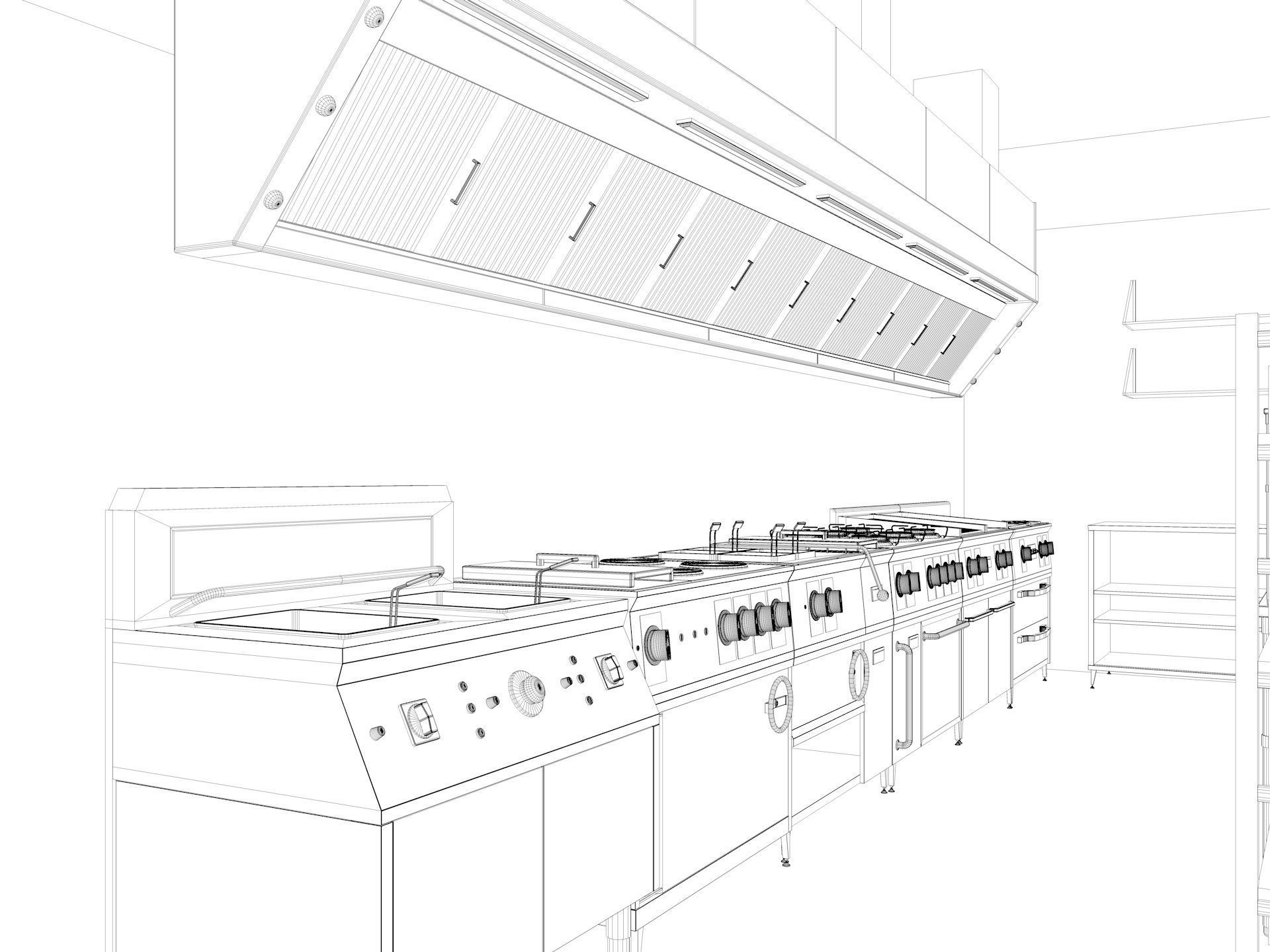 Commercial Kitchen 4 3D model_15