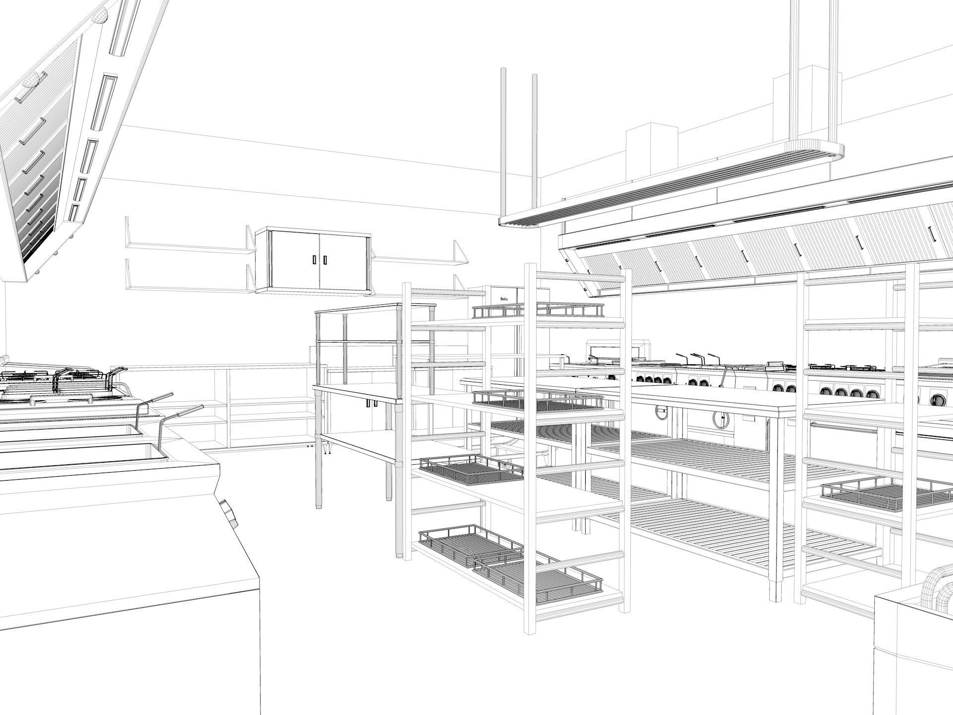 Commercial Kitchen 4 3D model_10