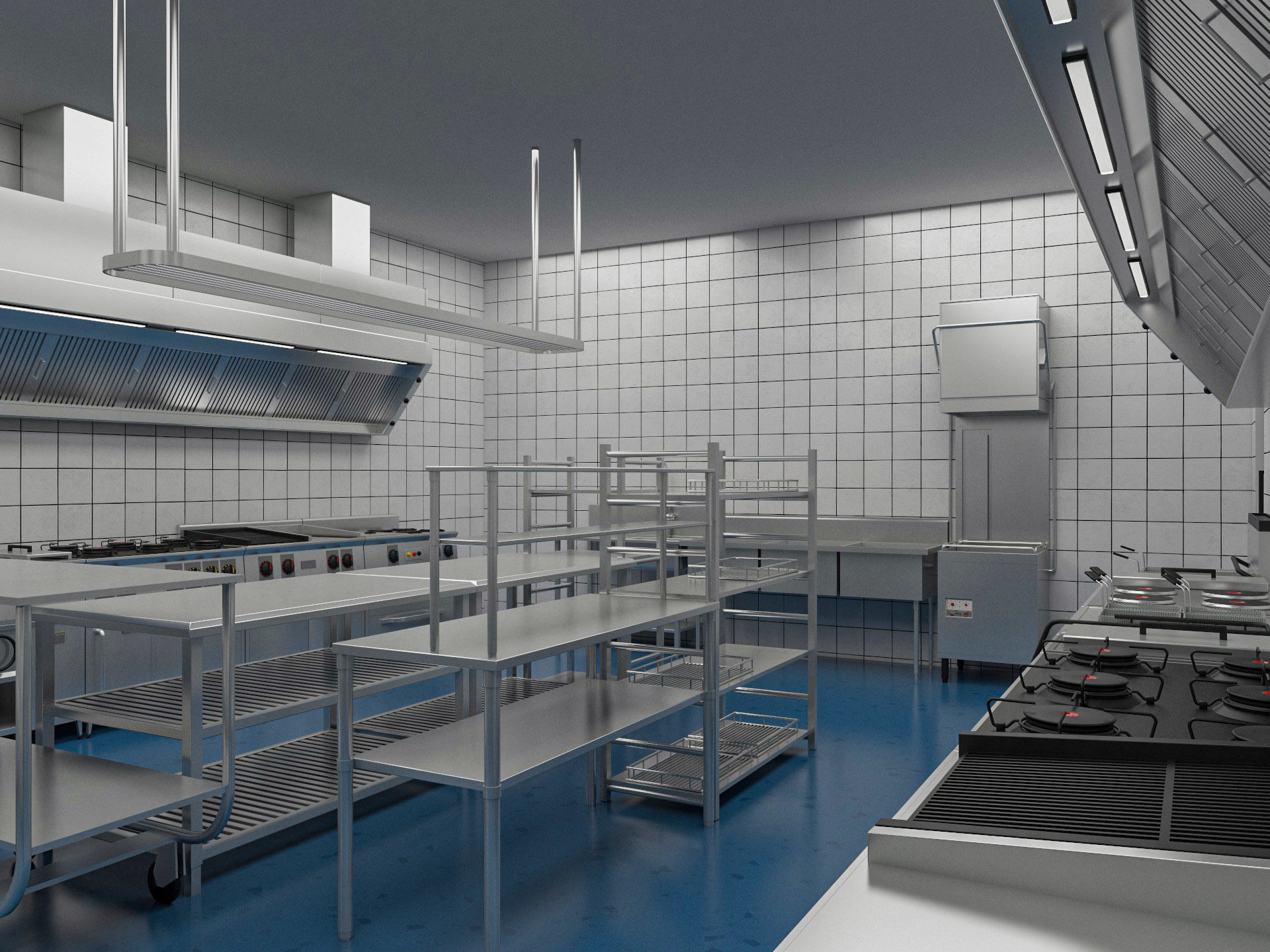 Commercial Kitchen 4 3D model_2