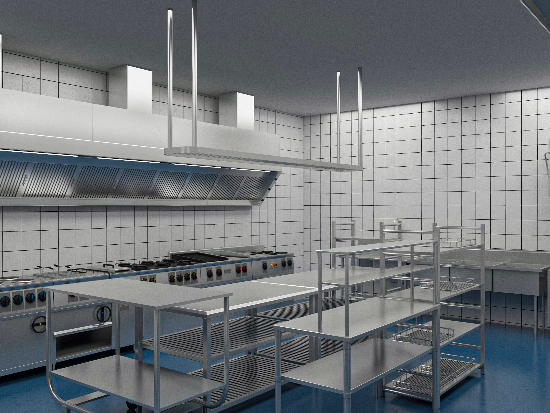Commercial Kitchen 4 3D model_5