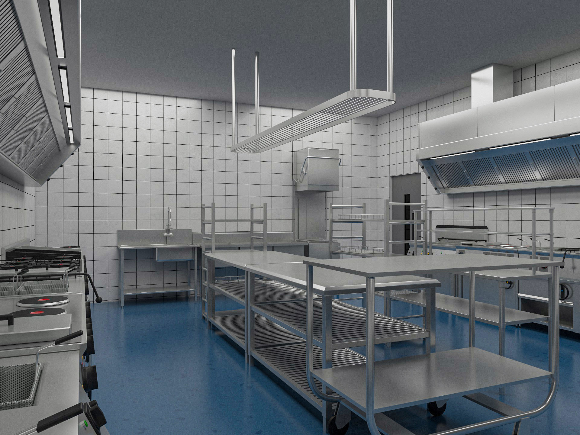Commercial Kitchen 4 3D model_1
