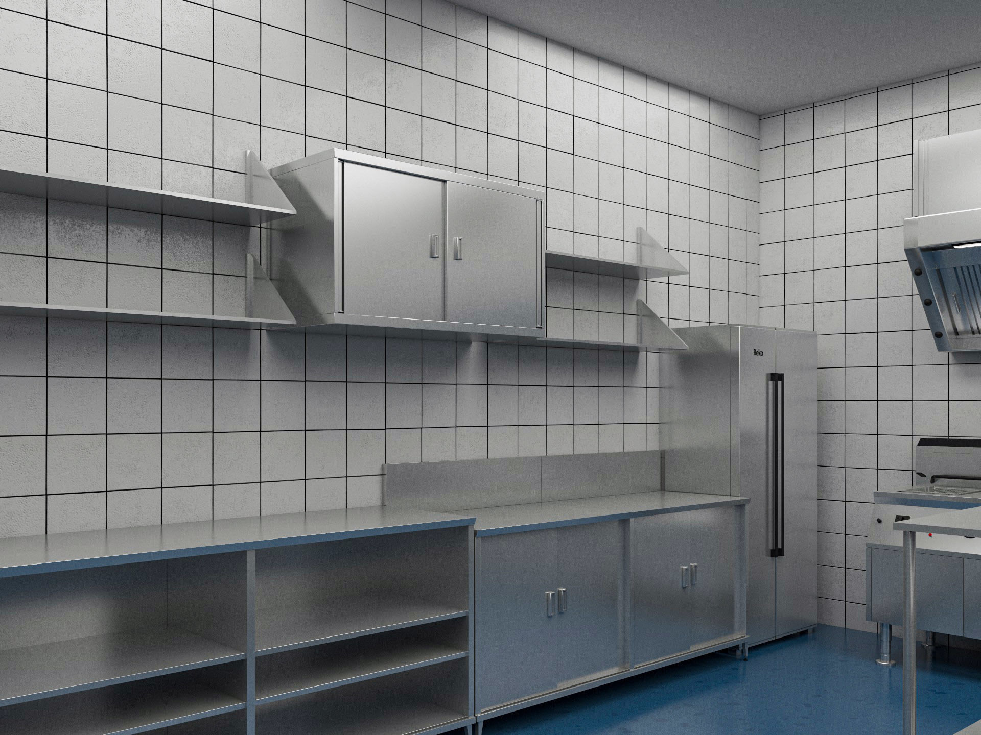 Commercial Kitchen 4 3D model_8