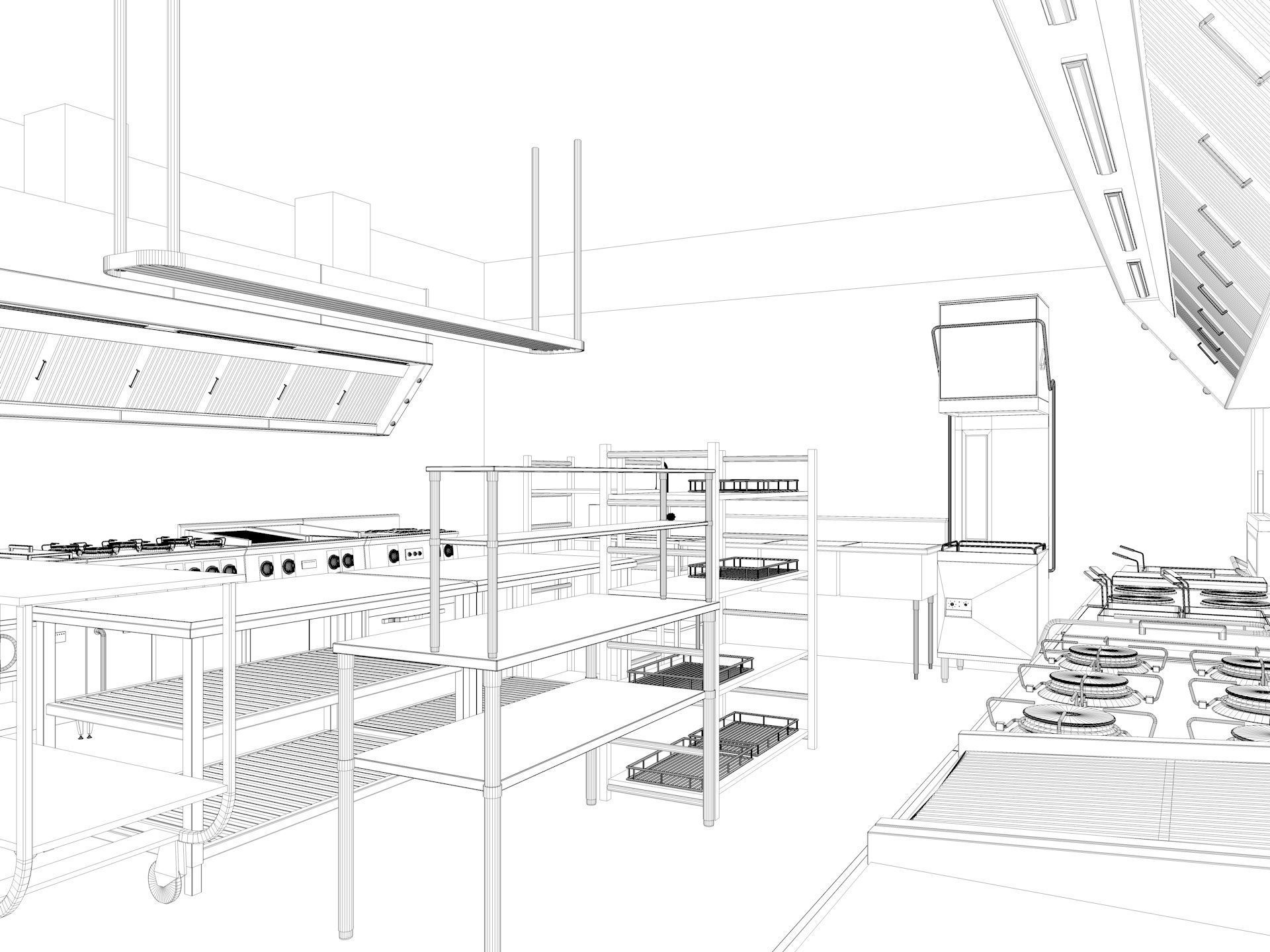 Commercial Kitchen 4 3D model_13