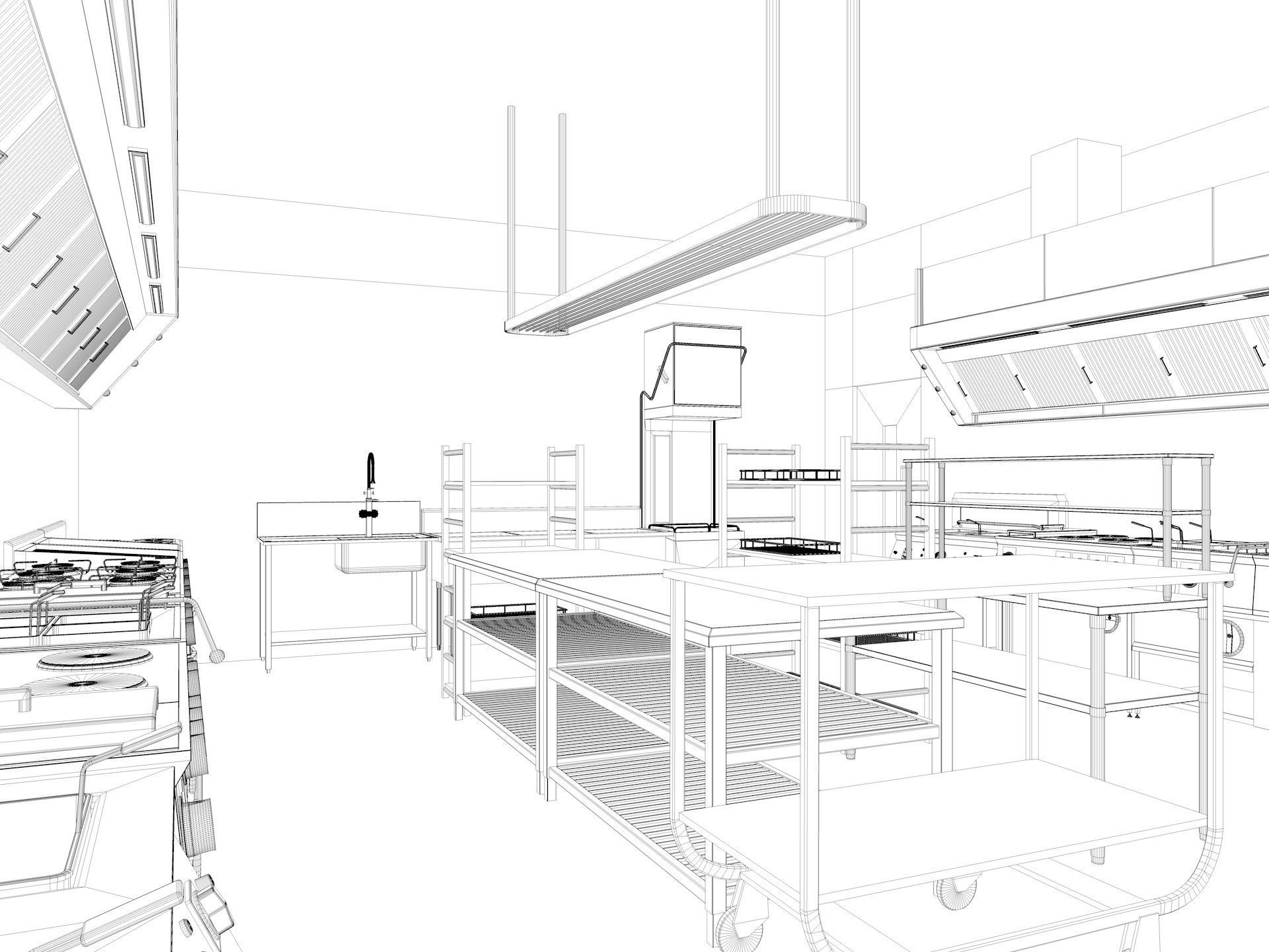 Commercial Kitchen 4 3D model_12