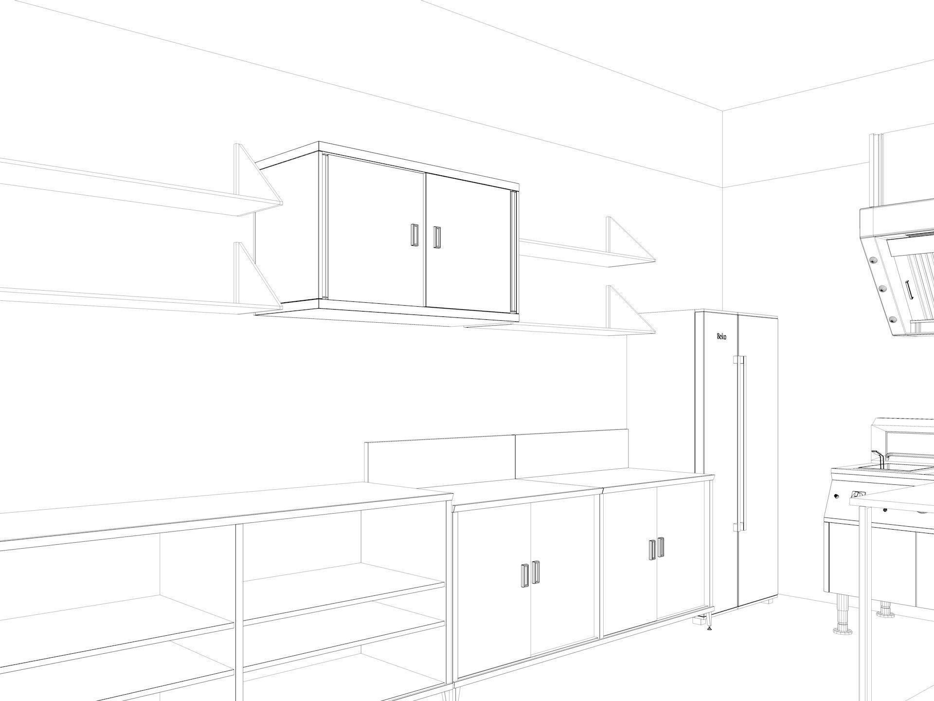 Commercial Kitchen 4 3D model_18