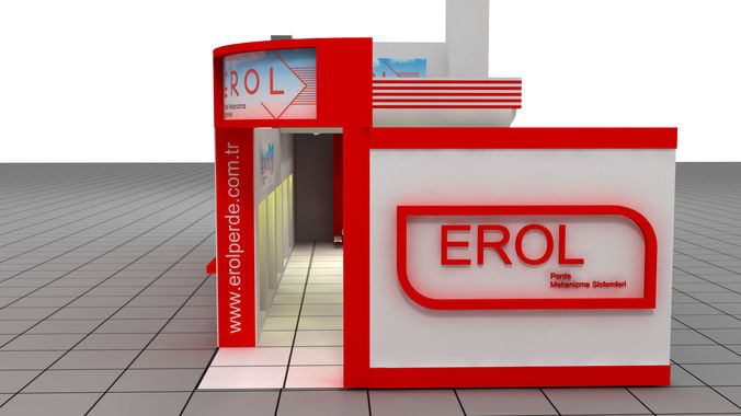 Erol exhibition stand design 3D model