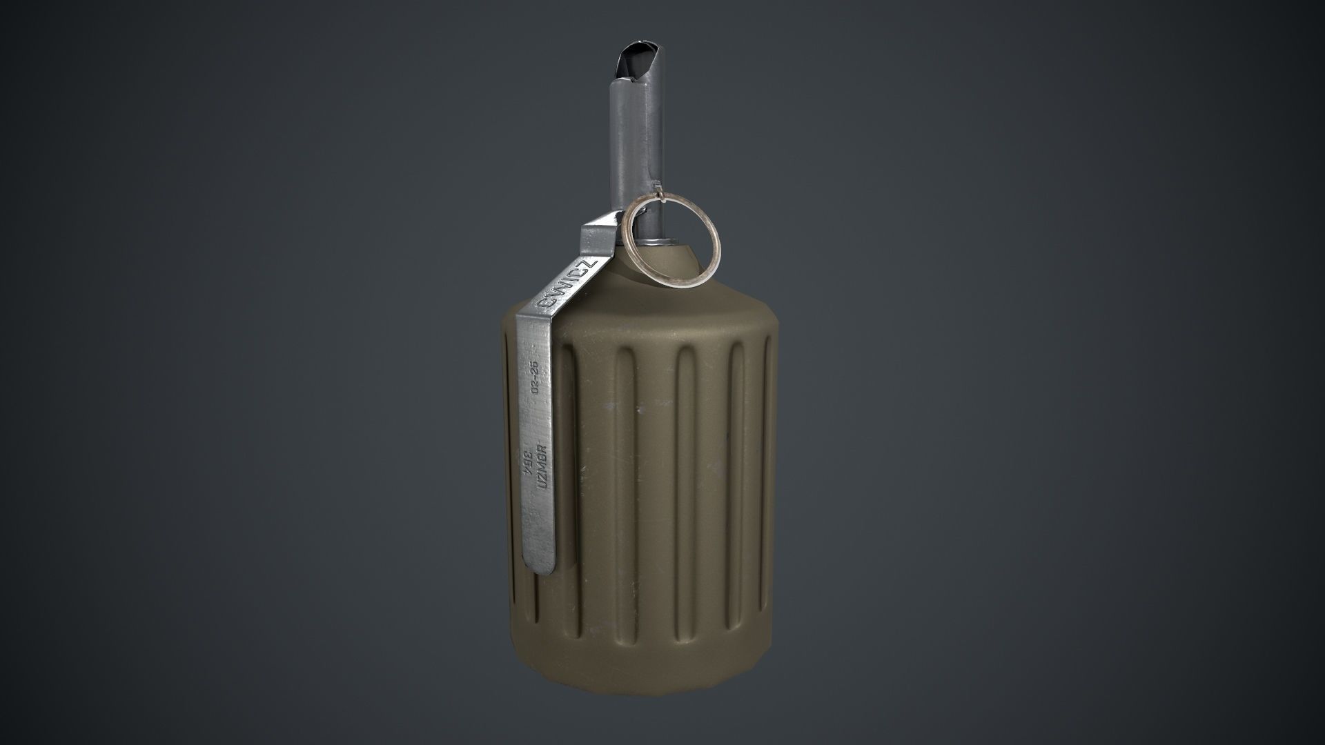RGZ 89 Hand Grenade Polish  Low-poly 3D model_3