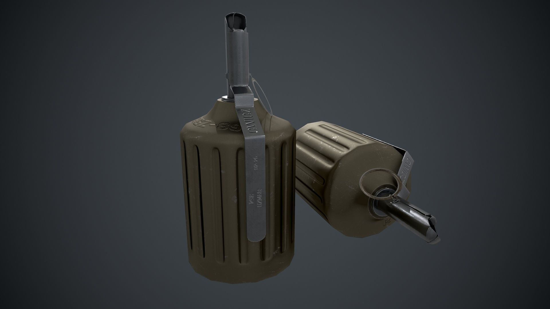 RGZ 89 Hand Grenade Polish  Low-poly 3D model_1