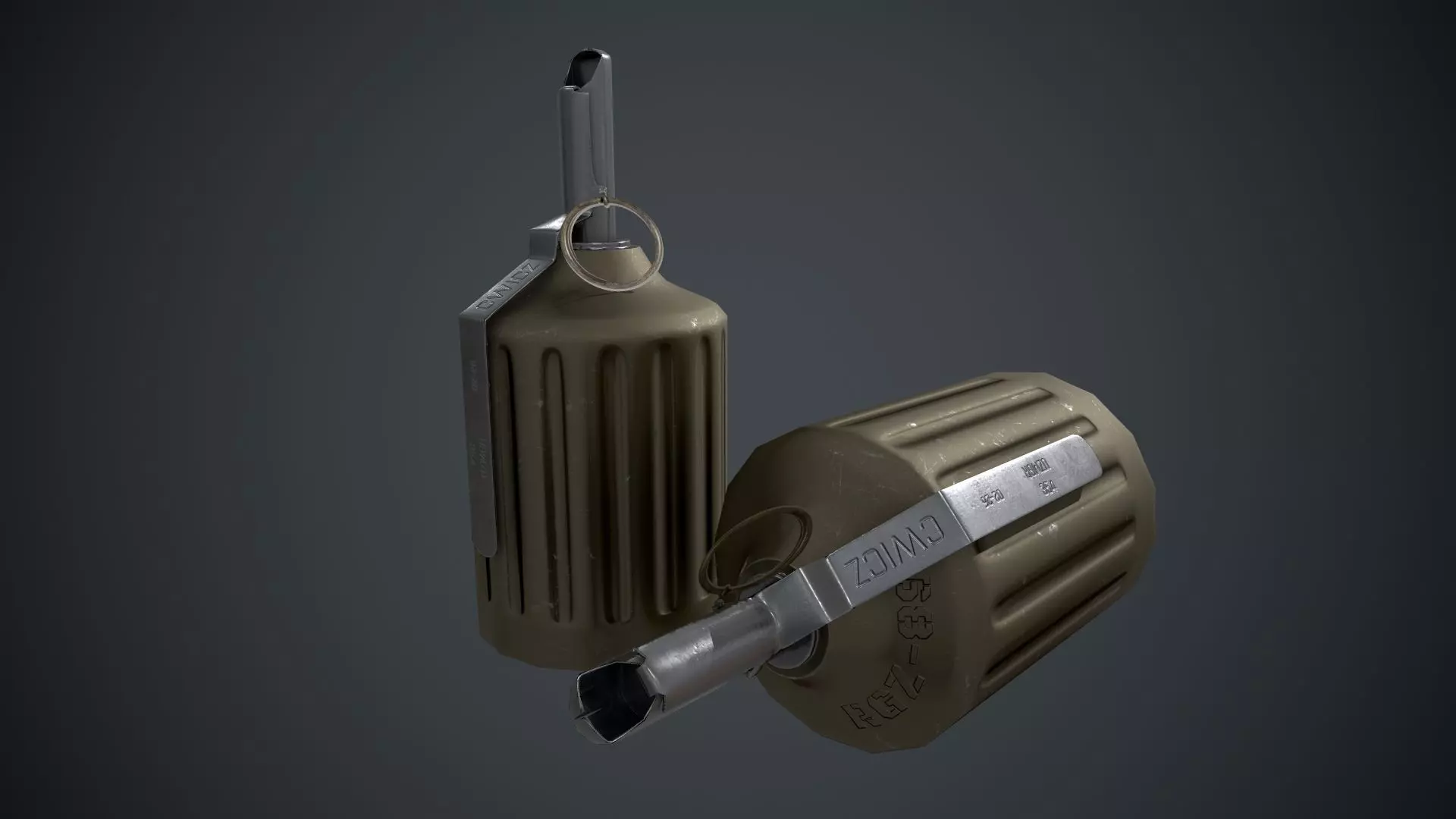 RGZ 89 Hand Grenade Polish  Low-poly 3D model_0