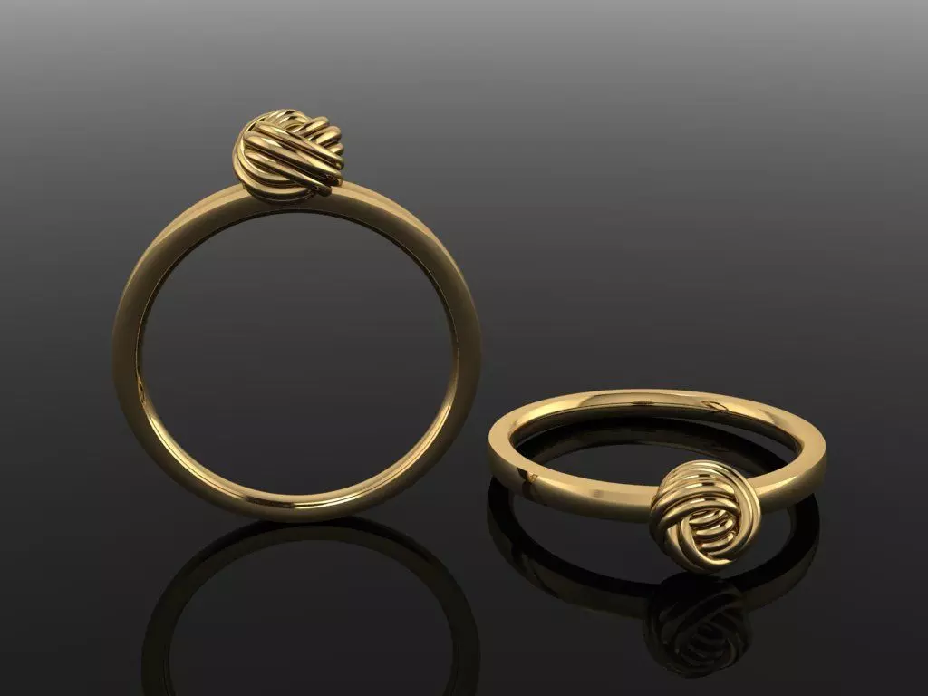 Rope Knot Ball Ring Band Mix Size 4 5 6 7 8 9 10 3D print model