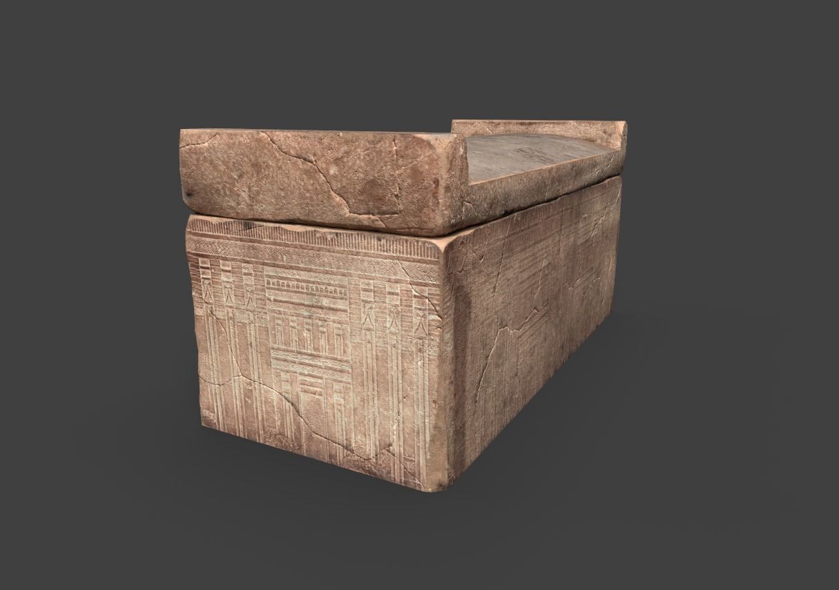Egyptian Sarcophagus Low-poly 3D model_7