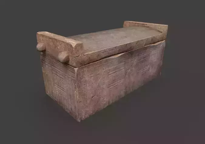 Egyptian  Sarcophagus Low-poly 3D model