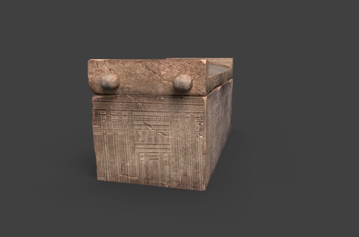 Egyptian Sarcophagus Low-poly 3D model_4
