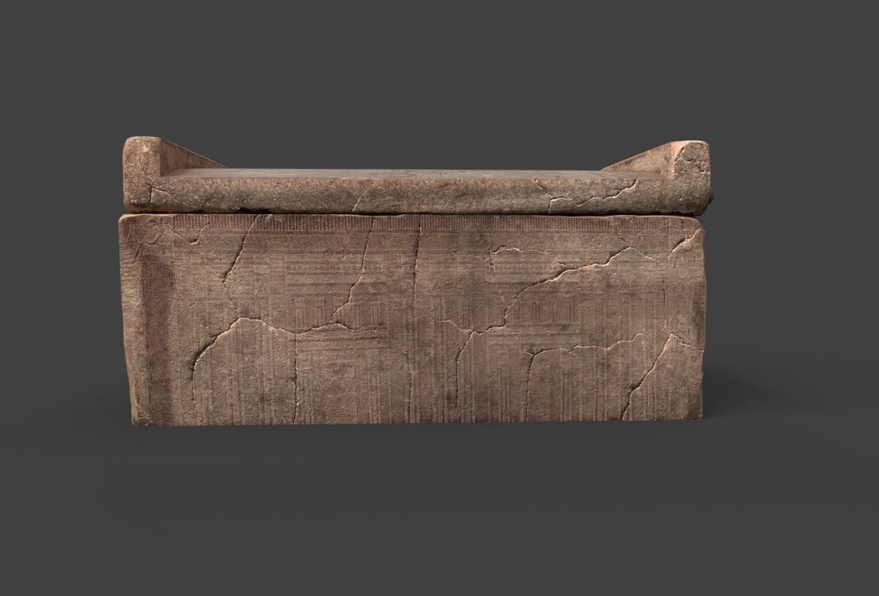 Egyptian Sarcophagus Low-poly 3D model_3
