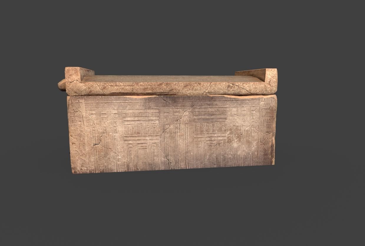 Egyptian Sarcophagus Low-poly 3D model_5