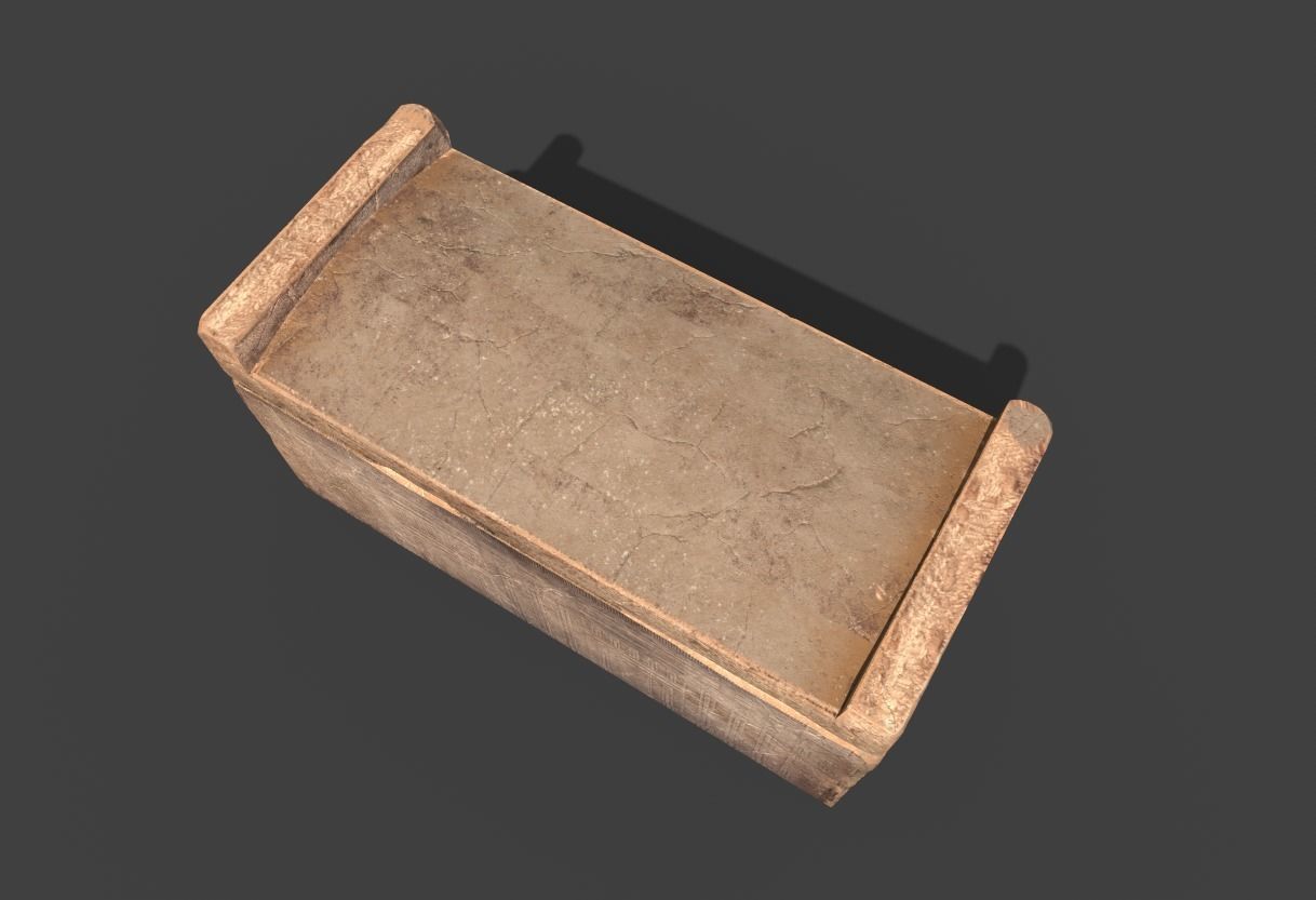 Egyptian Sarcophagus Low-poly 3D model_6
