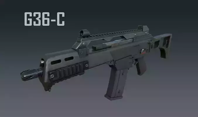 G36-C lowpoly game-ready PBR gun