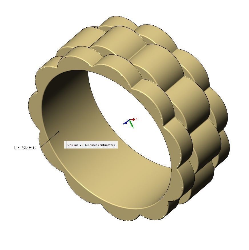 Watch link band US size 6 to 11 3D print model_14