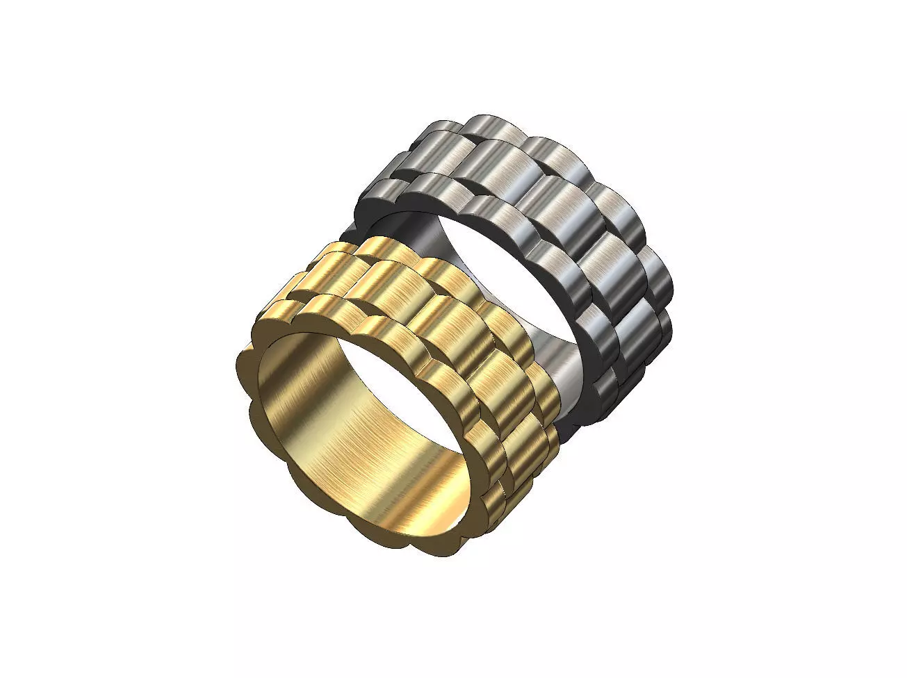 Watch link band US size 6 to 11 3D print model_0