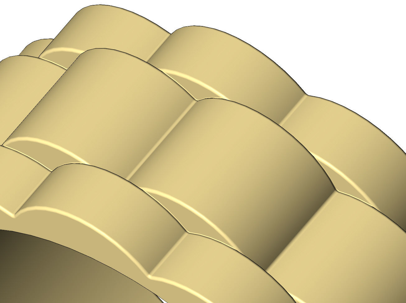 Watch link band US size 6 to 11 3D print model_7