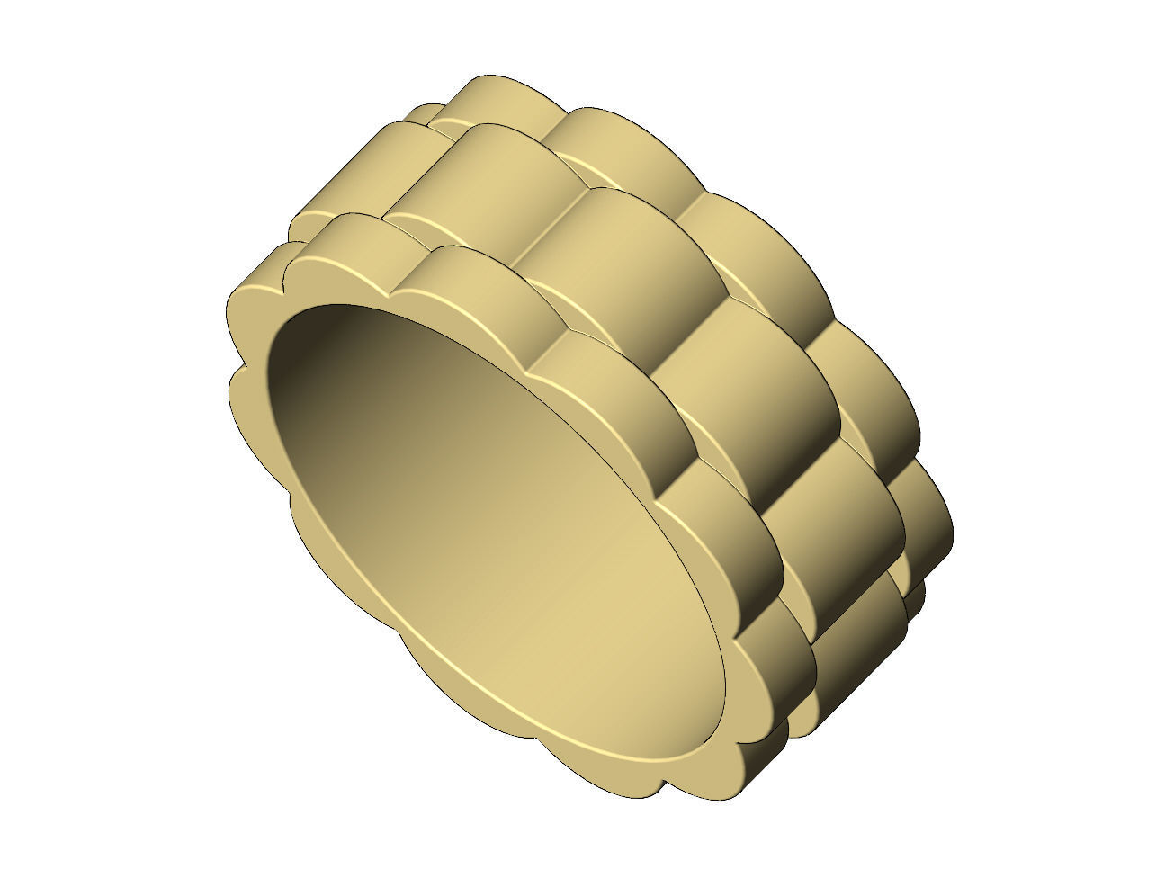 Watch link band US size 6 to 11 3D print model_4