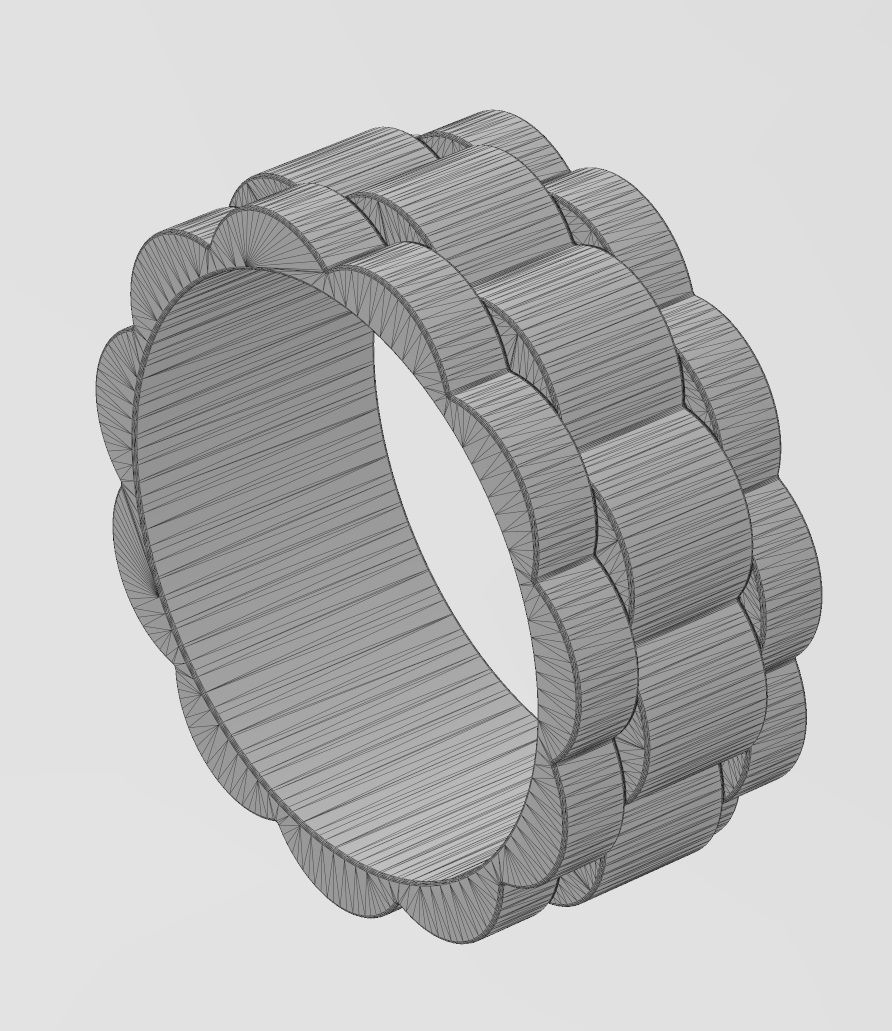 Watch link band US size 6 to 11 3D print model_12