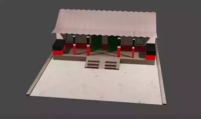 bangladesh house Free low-poly 3D model