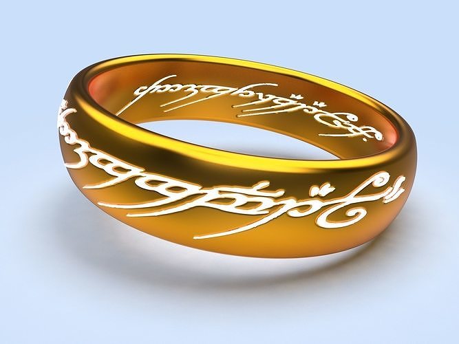 One Ring Elven ring cosplay gold 3d model for print 3D print model