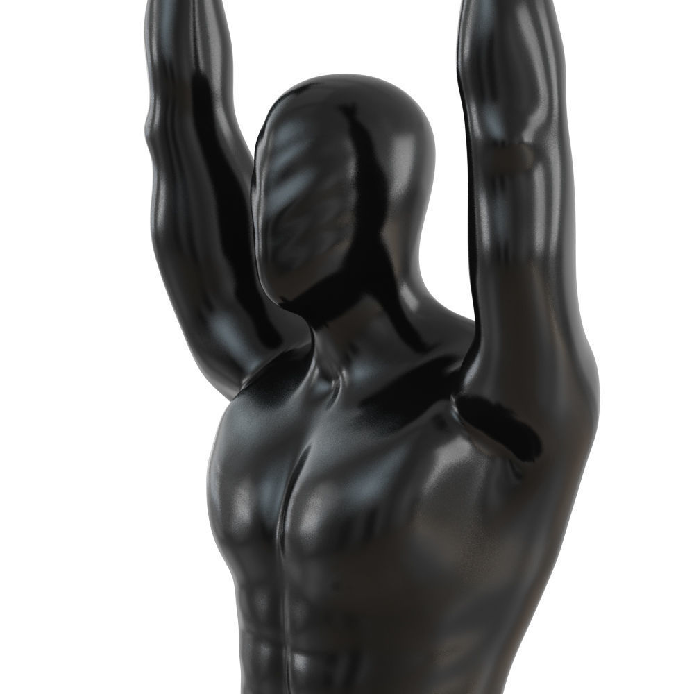 A male mannequin stands in a yoga pose 128 3D model_5