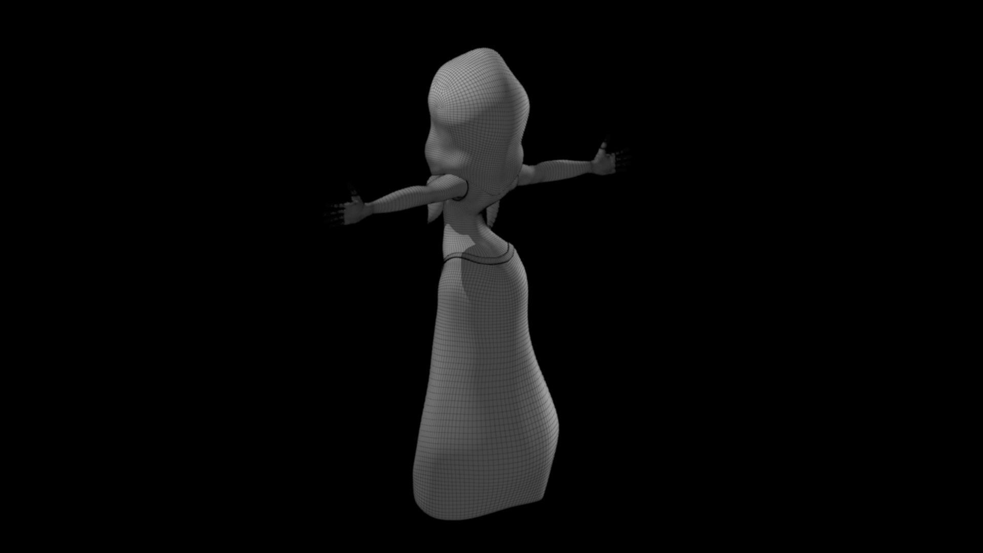 Cartoon Girl 3D print model_7