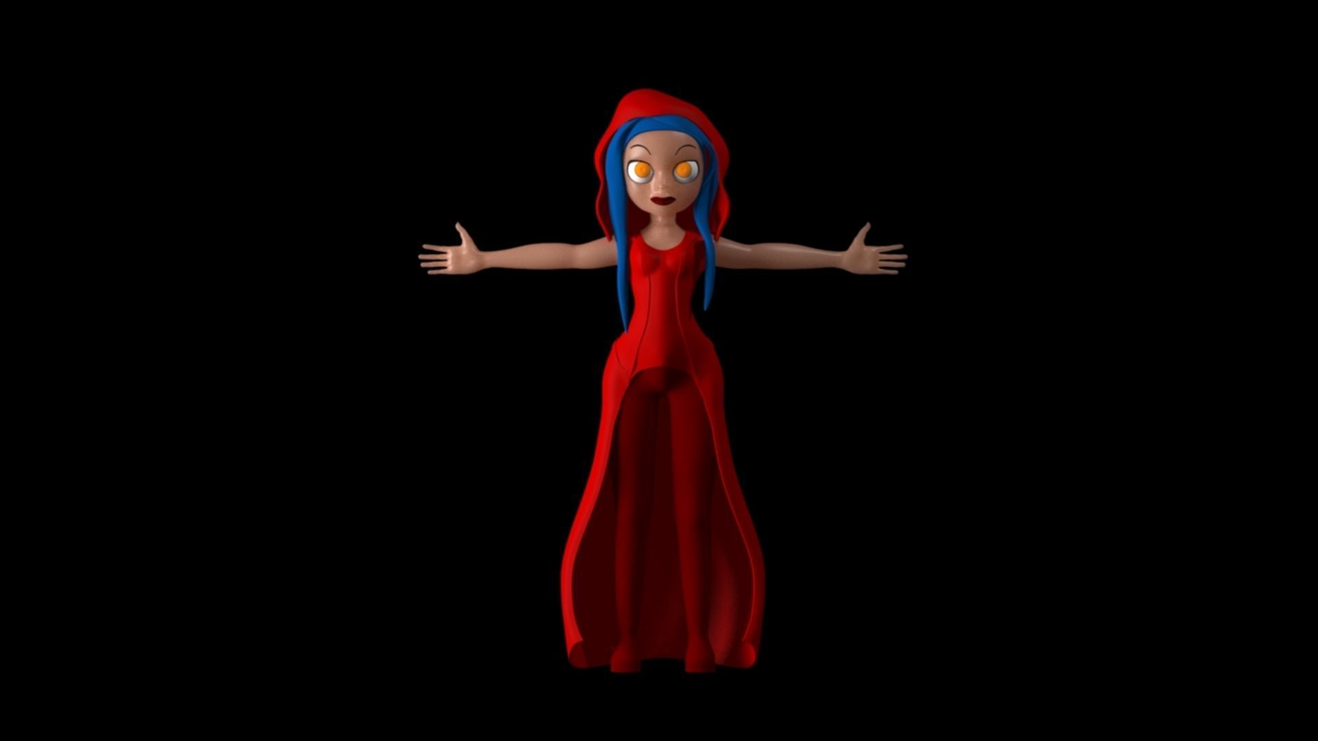 Cartoon Girl 3D print model_2