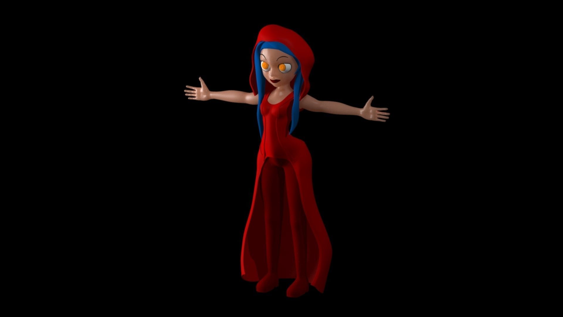 Cartoon Girl 3D print model_3