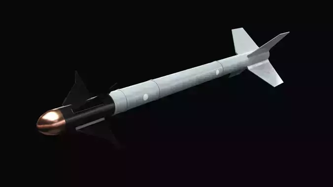 Sidewinder Missile with Marines Textures 3D model