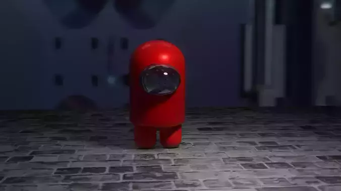 Among Us Red Imposter 3D model