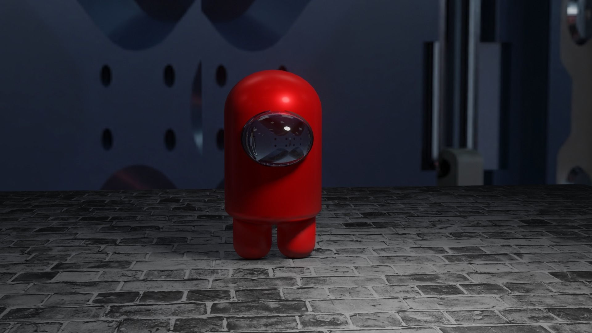 Among Us Red Imposter 3D model_1