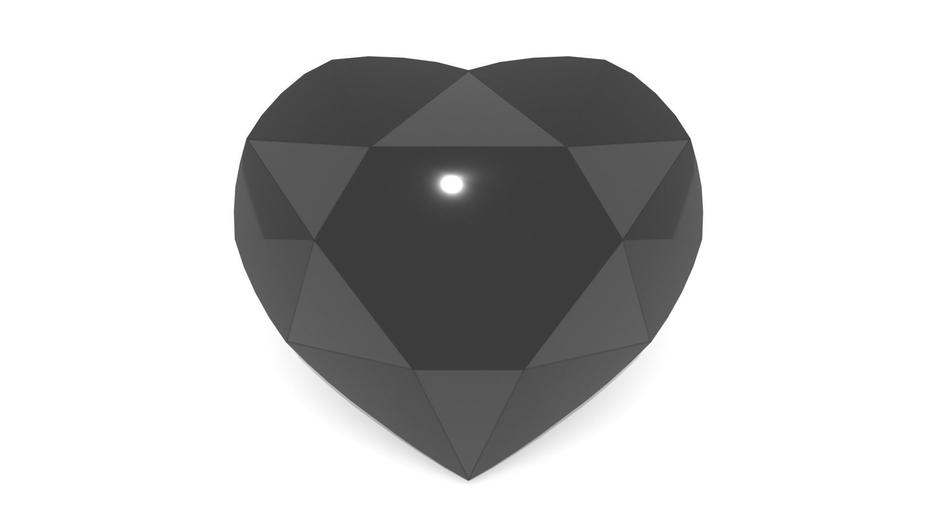 Onyx Gem - Heart Cut 3D print model_4