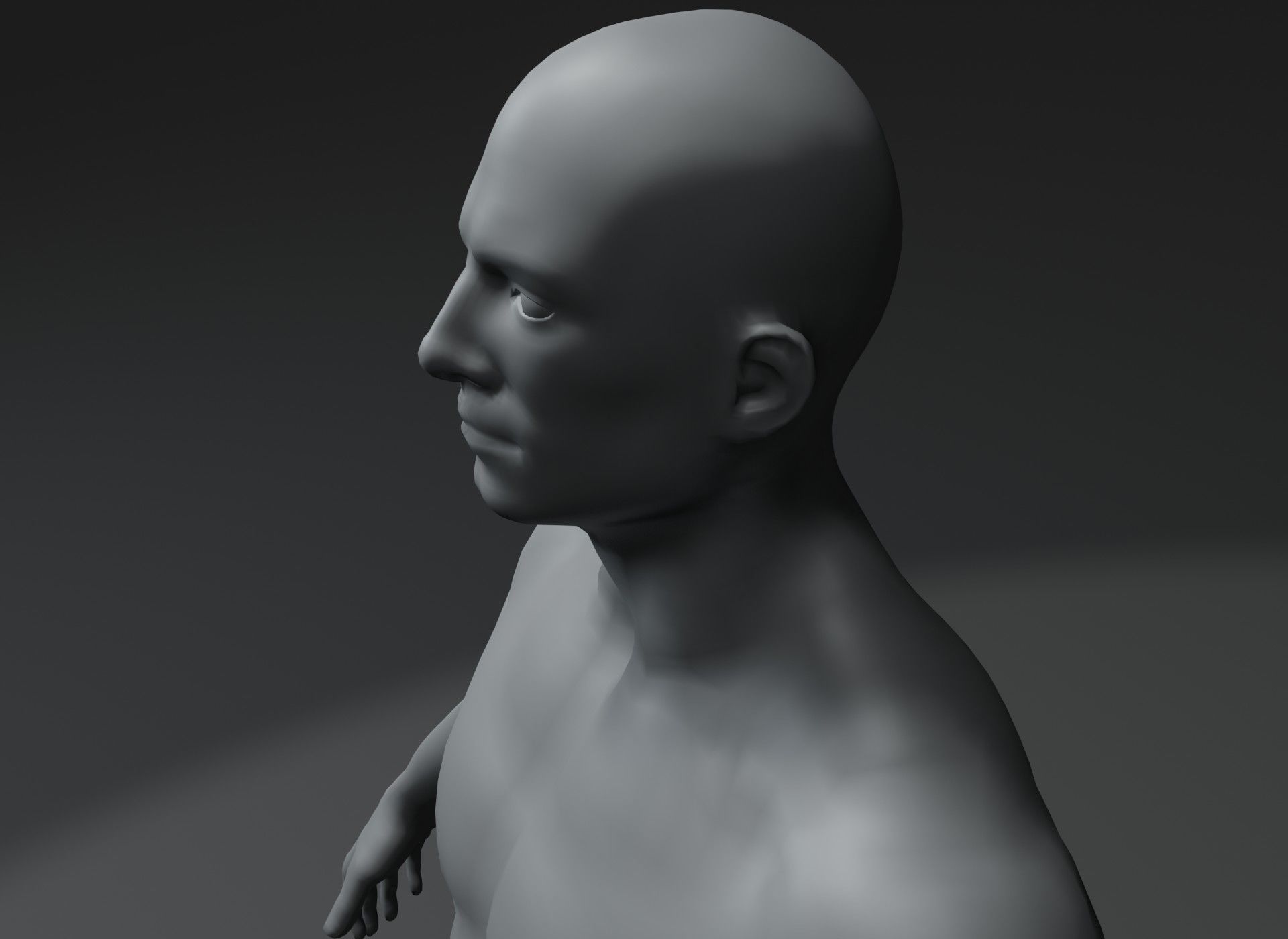 Male and Female Body Base Mesh 3D Model 20k Polygons Low-poly 3D model_29